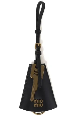 Miu Miu Logo-lettering leather trick