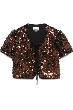Ganni Sequinned blouse