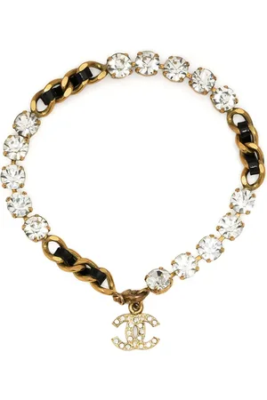 CHANEL 1995 embellished CC-charm bracelet
