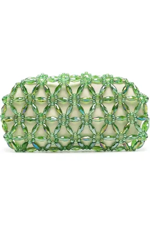 0711 Bead-embellished design clutch bag