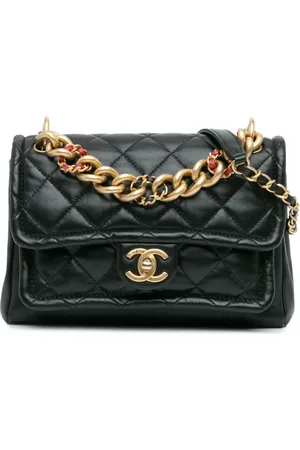 CHANEL 2000-2020 CC Quilted Lambskin Chain Link Flap satchel