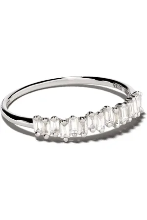 Suzanne Kalan 18kt white gold Fireworks Classic Stacker diamond ring