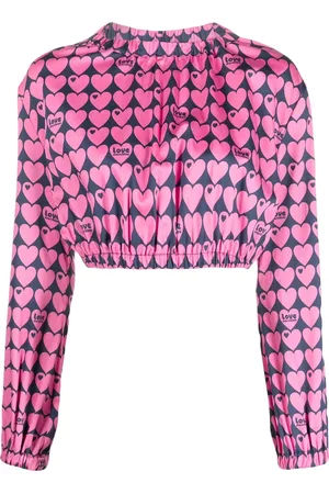 Moschino Heart-print cropped blouse