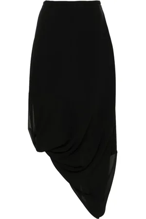 Maison Margiela Asymmetric draped midi skirt