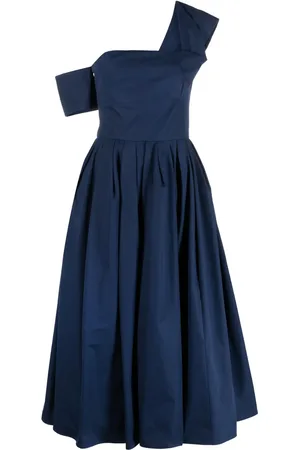 Alexander McQueen Off-shoulder flared midi dress