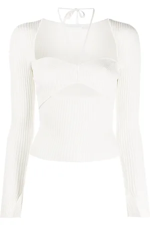 Simkhai Alexia cut-out detail knitted top