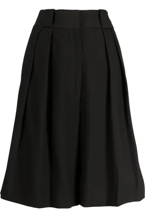Khaite Rillo wide-leg pleated shorts