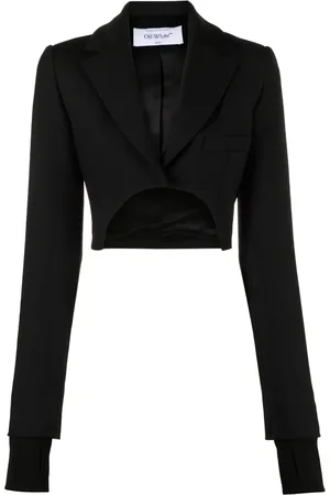 OFF-WHITE High-low cropped blazer