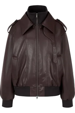 Studio Tomboy Faux-leather bomber jacket