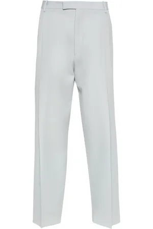 OFF-WHITE Side-stripe virgin wool tailored trousers