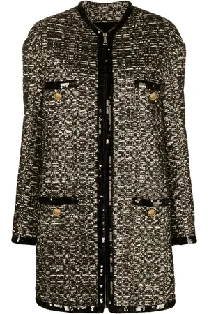 Giambattista Valli Metallic-thread tweed midi coat