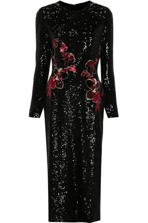 Elie saab Floral-embroidered maxi dress