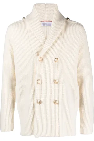 Brunello Cucinelli Intarsia-knit wool-blend cardigan