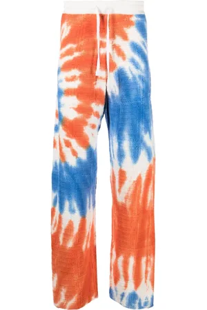 MARCELO BURLON Tie-dye macramé trousers
