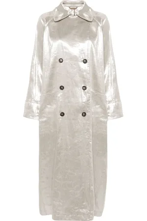 Brunello Cucinelli Metallic-finish trench coat