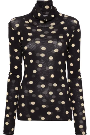 Stella McCartney Polka dot roll-neck blouse