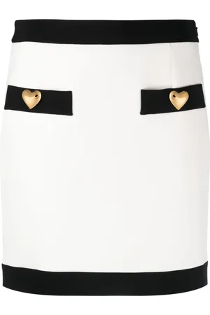 Moschino Button-detailed fitted skirt