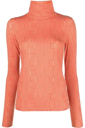 Xacus Selene stripe-print top