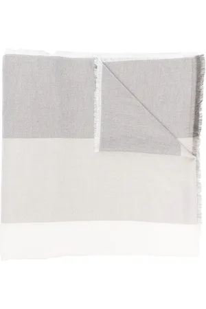 Emporio Armani Tonal-stripe scarf