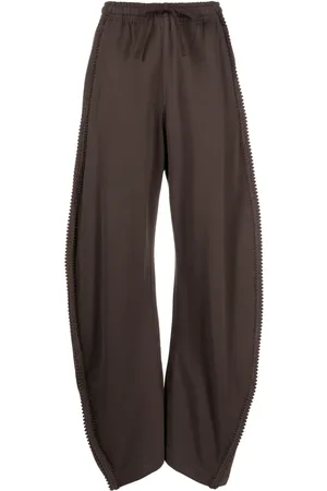 JNBY Embroidered-trim cotton track pants