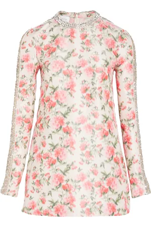 Giambattista Valli Botanical long sleeve dress