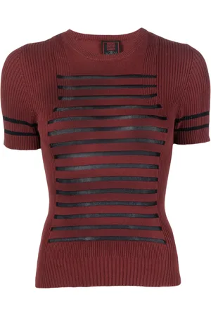 Jean Paul Gaultier 1990s striped knitted top
