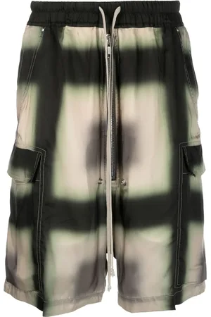 Rick Owens Graphic-print drop-crotch shorts