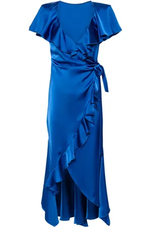 Serafini Ruffled wrap midi dress