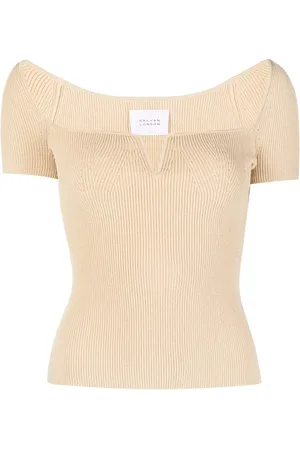 GALVAN Freya short-sleeve knitted top