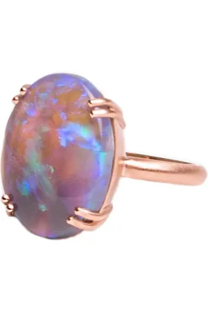 Irene Neuwirth 18kt rose gold Double Prong One-Of-A-Kind opal ring