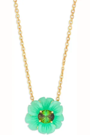 Irene Neuwirth 18K yellow Tropical Flower chrysoprase and tourmaline necklace