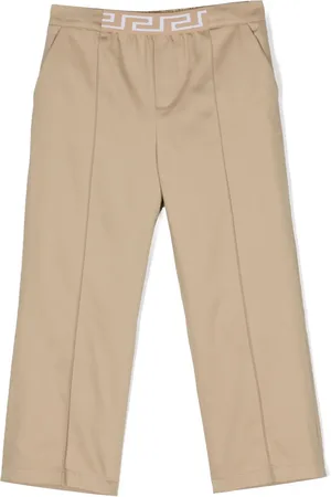 VERSACE Greca-motif cotton trousers