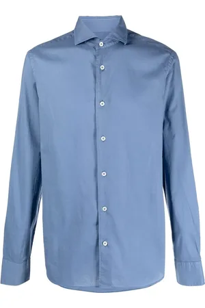 FEDELI Long-sleeve stretch-cotton shirt