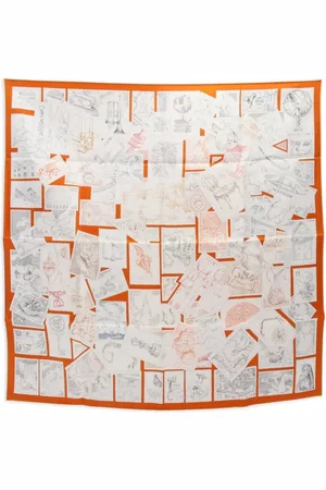Hermès 2010s Carres 90 Le Philateliste Du Faubourg scarf