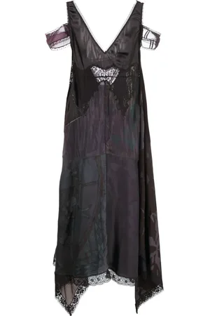 Marine Serre Regenerated patchwork midi dress