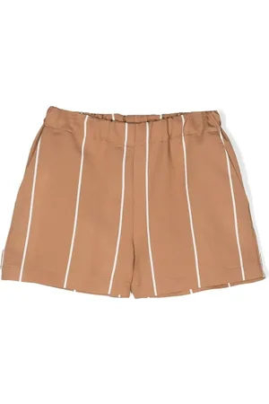 DOUUOD KIDS Striped straight-leg shorts