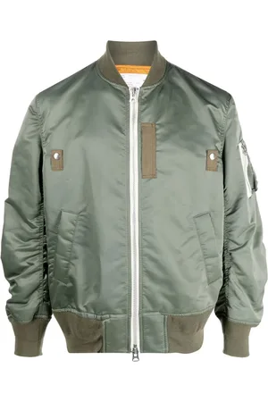 SACAI Baseball-collar bomber jacket