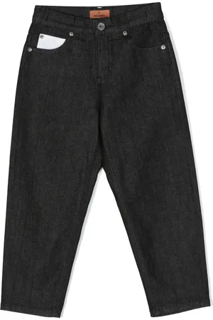 Missoni Logo-embroidered mid-rise tapered-leg jeans