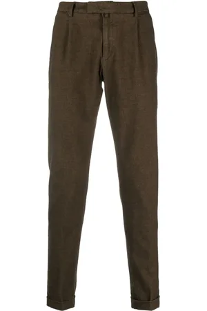BRIGLIA Mid-rise tapered trousers