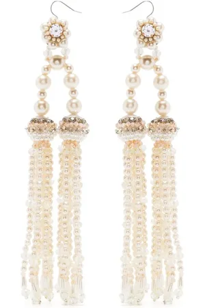 BIYAN Pearl-detail chandelier earrings
