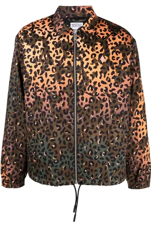 MARCELO BURLON Graphic-print zip-fastening jacket