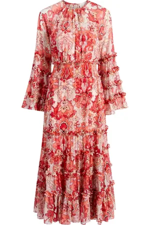 Cinq A Sept Damask midi dress