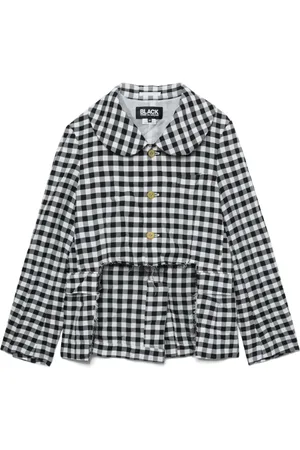 Comme des Garçons Cut-out gingham check jacket