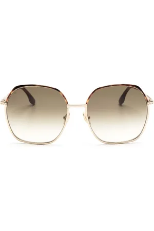 Victoria Beckham Logo-engraved round-frame sunglasses