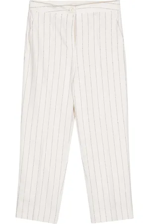 SEMICOUTURE Pinstriped cropped trousers