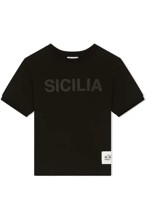Dolce & Gabbana Logo-stamp cotton T-shirt
