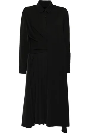 JUUN.J Hidden-pleat maxi shirt dress
