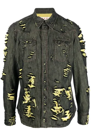 Marni Distressed denim shirt