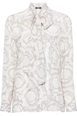 VERSACE Barocco-print crepe shirt