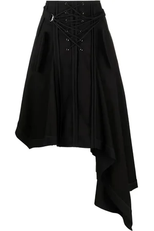 MONSE Lace-up asymmetric skirt